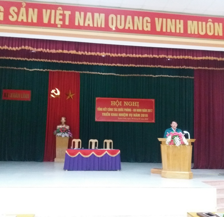 Xã Xuân Lĩnh tổ chức tổng kết công tác Quốc phòng - An ninh năm 2017, triển khai nhiệm vụ năm 2018